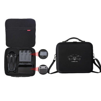 For DJI Mavic 4 Pro Fly More Combo / Creator Combo Carrying Case Durable PU Crossbody Shoulder Bag(Black) by bashfashion