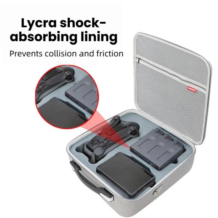 For DJI Mavic 4 Pro Fly More Combo / Creator Combo Carrying Case Durable PU Crossbody Shoulder Bag(Black) by bashfashion