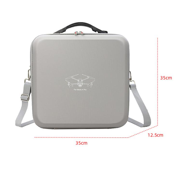 For DJI Mavic 4 Pro Fly More Combo / Creator Combo Carrying Case Durable PU Crossbody Shoulder Bag(Black) by bashfashion