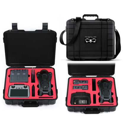 For DJI Mavic 4 Pro Fly More Combo RC 2 Explosion-Proof Box EVA Shockproof Storage Case With Shoulder Strap(Black) by bashfashion