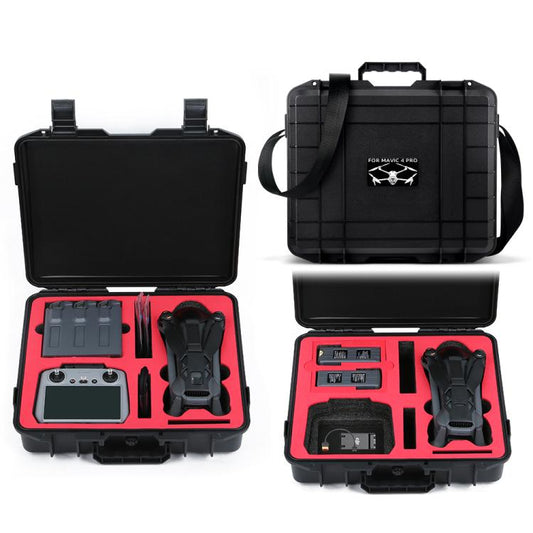 For DJI Mavic 4 Pro Fly More Combo RC 2 Explosion-Proof Box EVA Shockproof Storage Case With Shoulder Strap(Black) by bashfashion