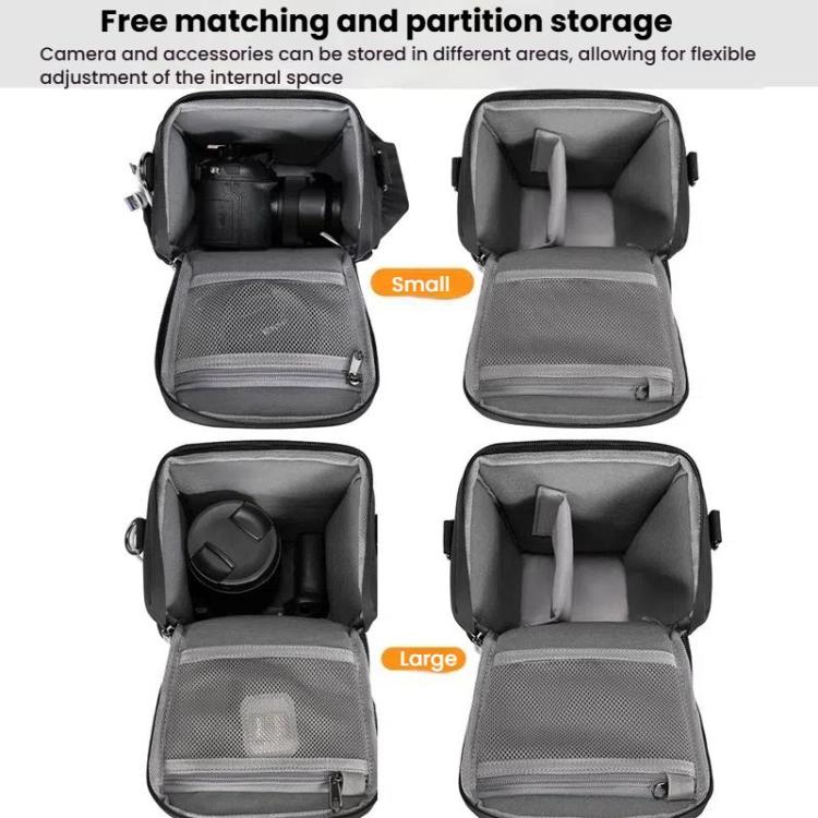 Cwatcun D1 Small Lightweight Portable Leather Film Material Camera Crossbody Bag by Cwatcun