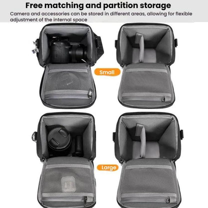 Cwatcun D1 Small Lightweight Portable Leather Film Material Camera Crossbody Bag by Cwatcun