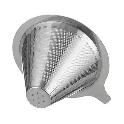 304 Stainless Steel Coffee Filter Reusable Mesh for Pour Over/Drip Coffee Maker, Spec: 1-2 Cups by bashfashion