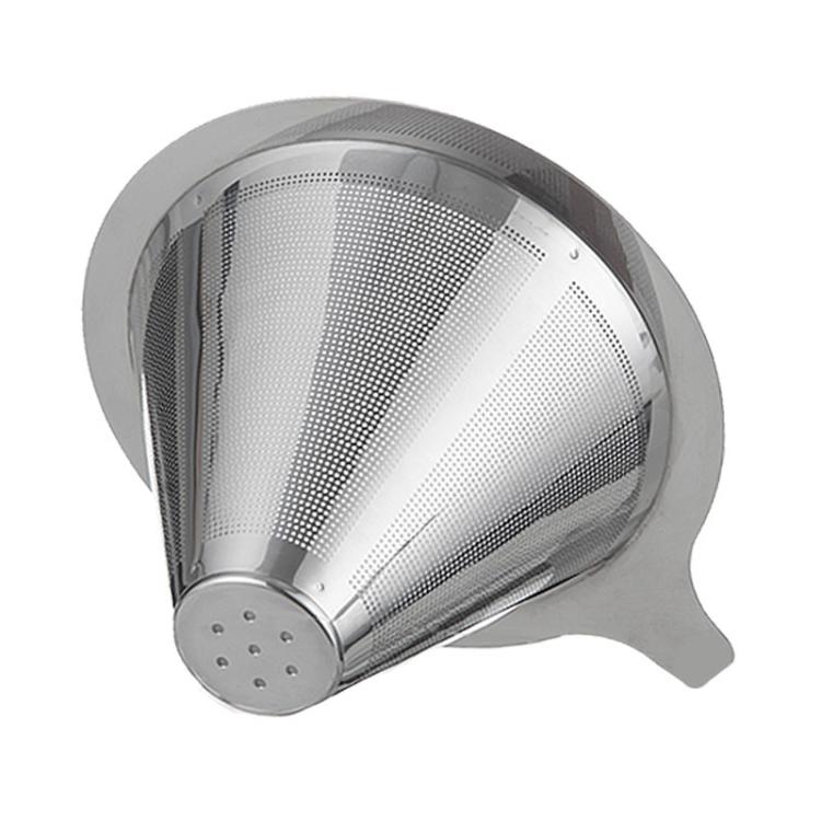 304 Stainless Steel Coffee Filter Reusable Mesh for Pour Over/Drip Coffee Maker, Spec: 4-6 Cups by bashfashion