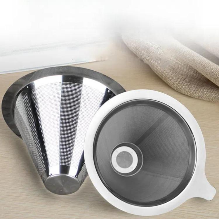 304 Stainless Steel Coffee Filter Reusable Mesh for Pour Over/Drip Coffee Maker, Spec: 1-2 Cups by bashfashion