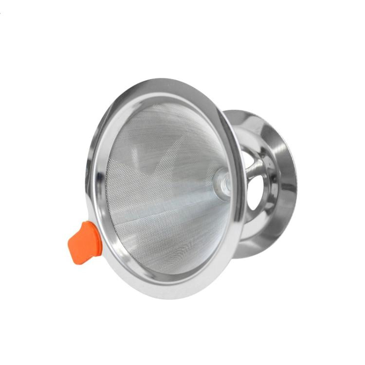 V60 Stainless Steel Coffee Filter with Base for Pour Over Brewing, Spec: 1-4 Cups 600-mesh by bashfashion