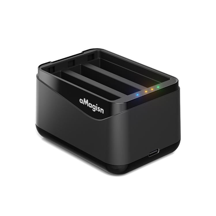 For Insta360 X5 Camera AMagisn Battery Charger Fast Charging Station For 3 Batteries Simultaneously by aMagisn