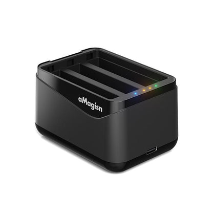 For Insta360 X5 Camera AMagisn Battery Charger Fast Charging Station For 3 Batteries Simultaneously by aMagisn