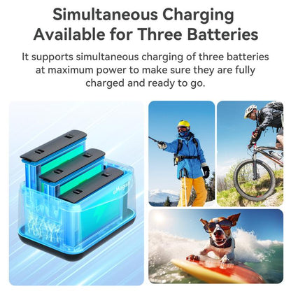 For Insta360 X5 Camera AMagisn Battery Charger Fast Charging Station For 3 Batteries Simultaneously by aMagisn