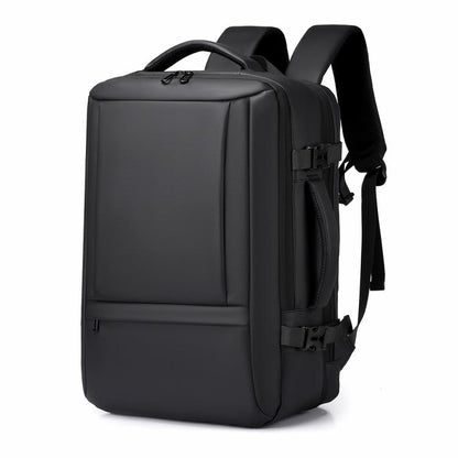 WEIXIER B759 Simple Expandable Men Shoulder Bag Large Capacity Laptop Backpacks(Black) by WEIXIER