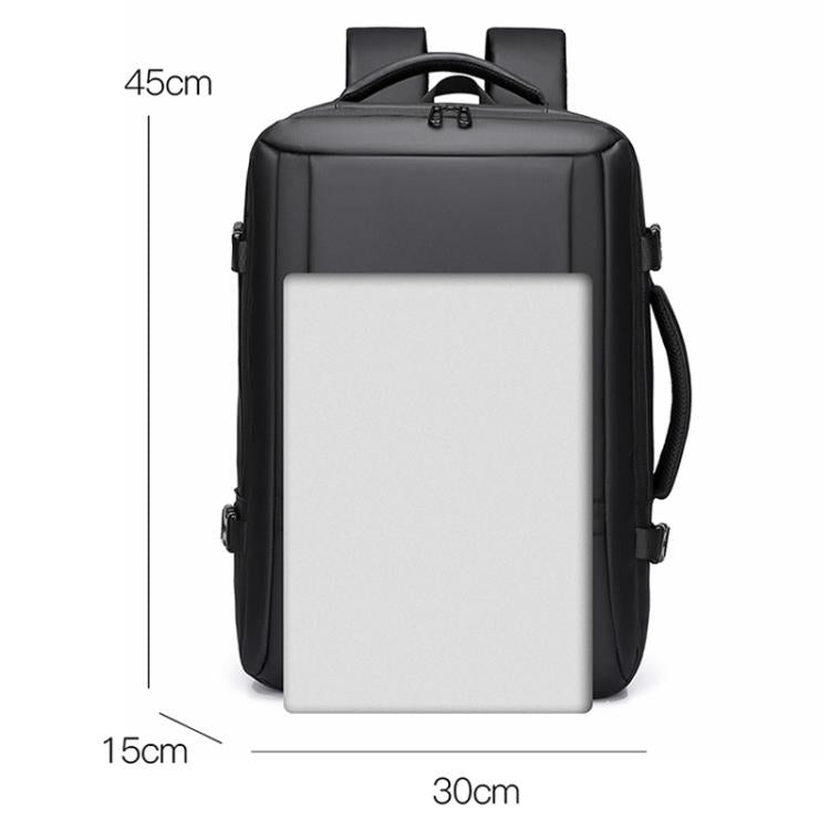 WEIXIER B759 Simple Expandable Men Shoulder Bag Large Capacity Laptop Backpacks(Black) by WEIXIER