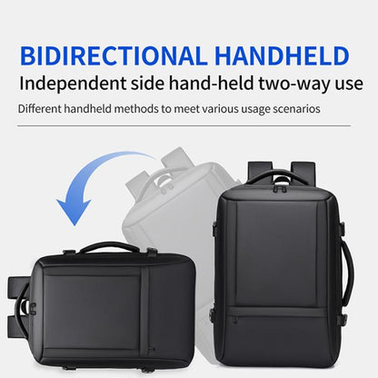 WEIXIER B759 Simple Expandable Men Shoulder Bag Large Capacity Laptop Backpacks(Black) by WEIXIER