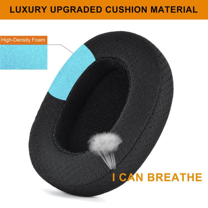 1pair Ear Cushions For Sennheiser HD 4.50BT, HD 4.50, HD 4.50BTNC, HD 4.50SE, HD 4.40BT, HD 4.30G, HD 4.20S, HD 458BT, HD 450, HD 450BT, HD 400S, HD 350BT(Football Net Black) by bashfashion