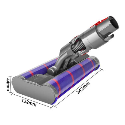 For Dyson V7/V8/V10/V11/V15 Dual Roller Soft Velvet Floor Brush With LED Dust Detection by bashfashion