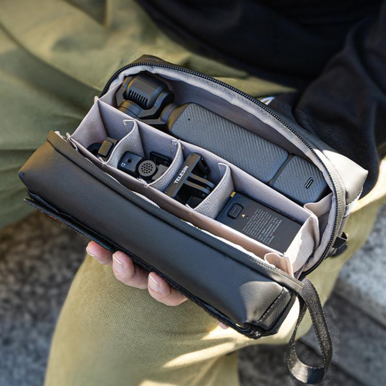 For DJI Osmo Pocket 3 Creator Combo TELESIN Universal Portable Storage Bag Carrying Case(Black) by TELESIN