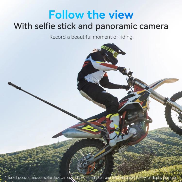 TELESIN Camera Double Clip Crab Clamp 360 Rotating Motorcycle Bicycle Handlebar Mount(Black) by TELESIN