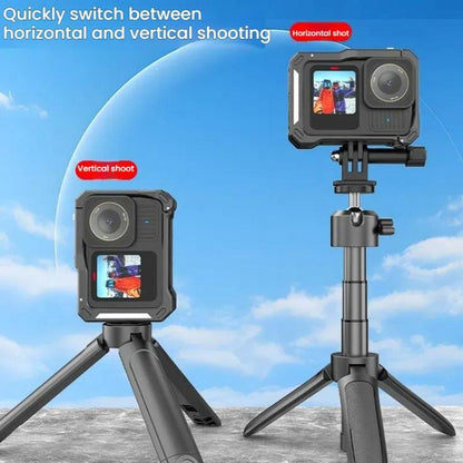 HEPAIL AC68 Aluminum Alloy Rabbit Cage Frame For GoPro HERO13 Black /12 Black /11 Black /10 Black /9 Black by HEPAIL