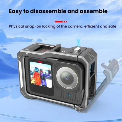HEPAIL AC68 Aluminum Alloy Rabbit Cage Frame For GoPro HERO13 Black /12 Black /11 Black /10 Black /9 Black by HEPAIL