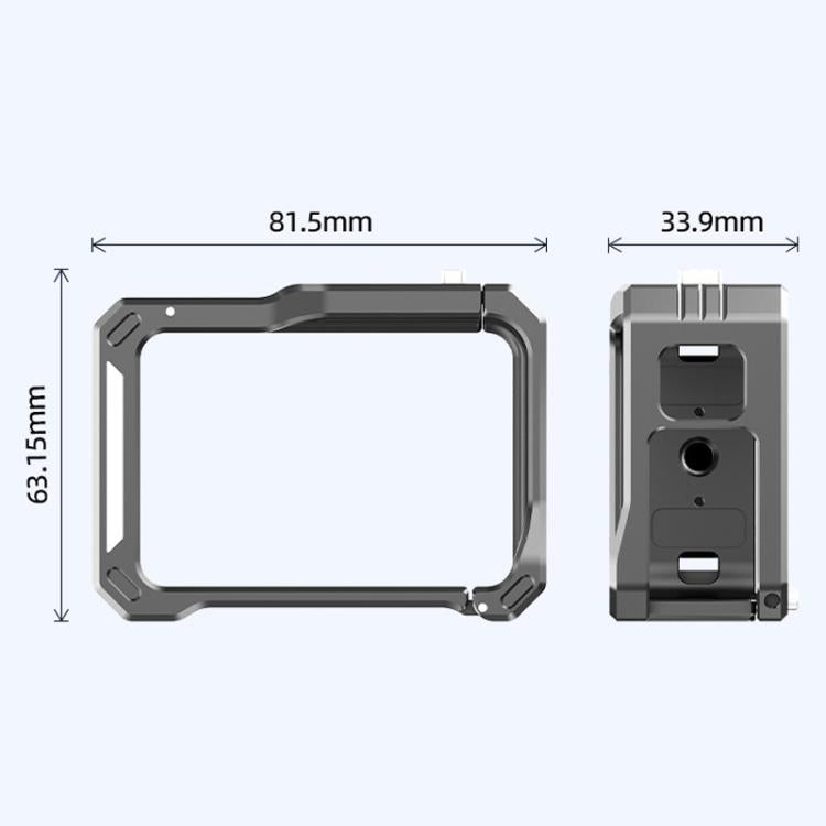 HEPAIL AC68 Aluminum Alloy Rabbit Cage Frame For GoPro HERO13 Black /12 Black /11 Black /10 Black /9 Black by HEPAIL