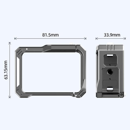 HEPAIL AC68 Aluminum Alloy Rabbit Cage Frame For GoPro HERO13 Black /12 Black /11 Black /10 Black /9 Black by HEPAIL