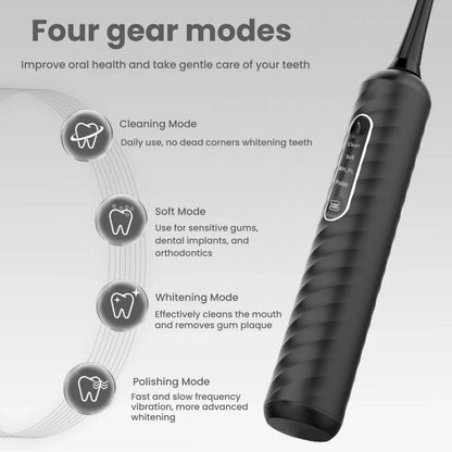 3-in-1 Electric Toothbrush, Water Flosser & Oral Irrigator with 180mL Detachable Tank(White) by bashfashion