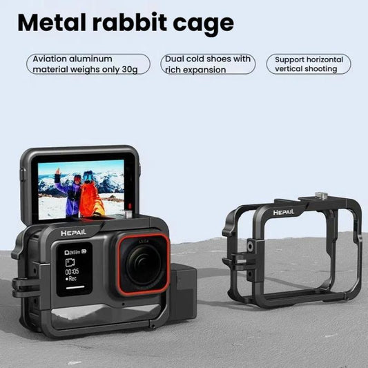 For Insta360 Ace HEPAIL AC-25 Metal Rabbit Cage Camera Frame Accessories by HEPAIL