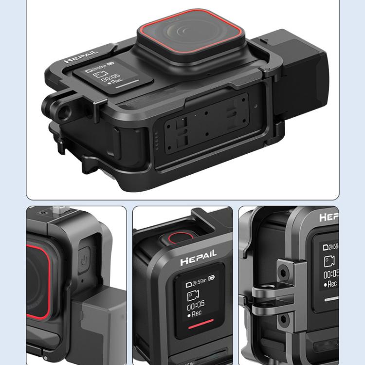 For Insta360 Ace HEPAIL AC-25 Metal Rabbit Cage Camera Frame Accessories by HEPAIL