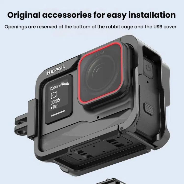 For Insta360 Ace HEPAIL AC-25 Metal Rabbit Cage Camera Frame Accessories by HEPAIL