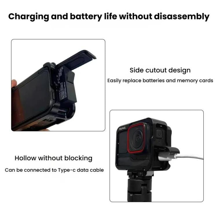 For Insta360 Ace HEPAIL AC-25 Metal Rabbit Cage Camera Frame Accessories by HEPAIL