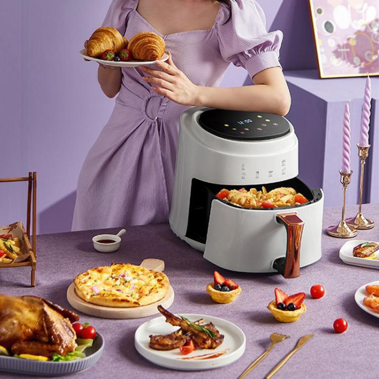 8L Air Fryer Household Multi-Function Large Capacity Oil-Free Electric Fryer, Color: Black US Plug by bashfashion