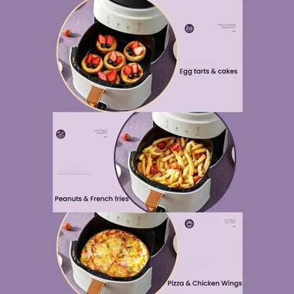 8L Air Fryer Household Multi-Function Large Capacity Oil-Free Electric Fryer, Color: White US Plug by bashfashion