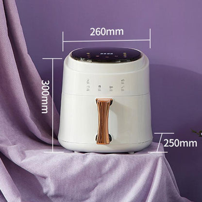 8L Air Fryer Household Multi-Function Large Capacity Oil-Free Electric Fryer, Color: White EU Plug by bashfashion