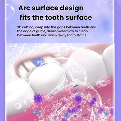 Rechargeable Sonic Electric Toothbrush for Adults with Custom Mode, Antibacterial Brush Heads, Smart Timer, Spec: Sterilization White by bashfashion