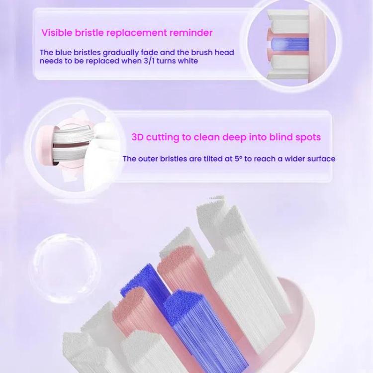 Rechargeable Sonic Electric Toothbrush for Adults with Custom Mode, Antibacterial Brush Heads, Smart Timer, Spec: Sterilization White by bashfashion