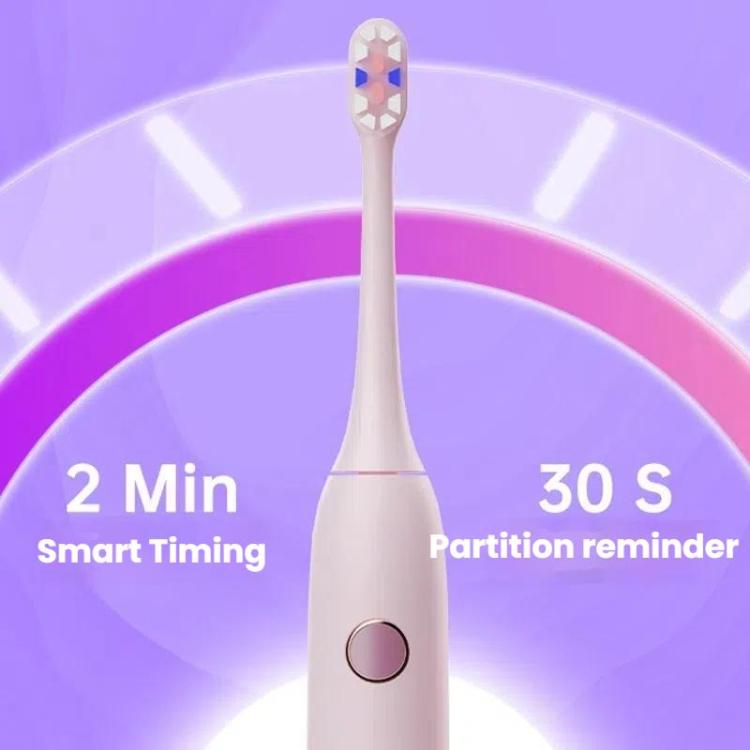 Rechargeable Sonic Electric Toothbrush for Adults with Custom Mode, Antibacterial Brush Heads, Smart Timer, Spec: Sterilization White by bashfashion