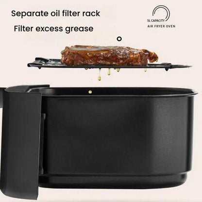 10L Large Capacity Air Fryer Multifunctional Electric Fryer French Fry Maker, EU Plug, Style: Touch-control Visible by bashfashion