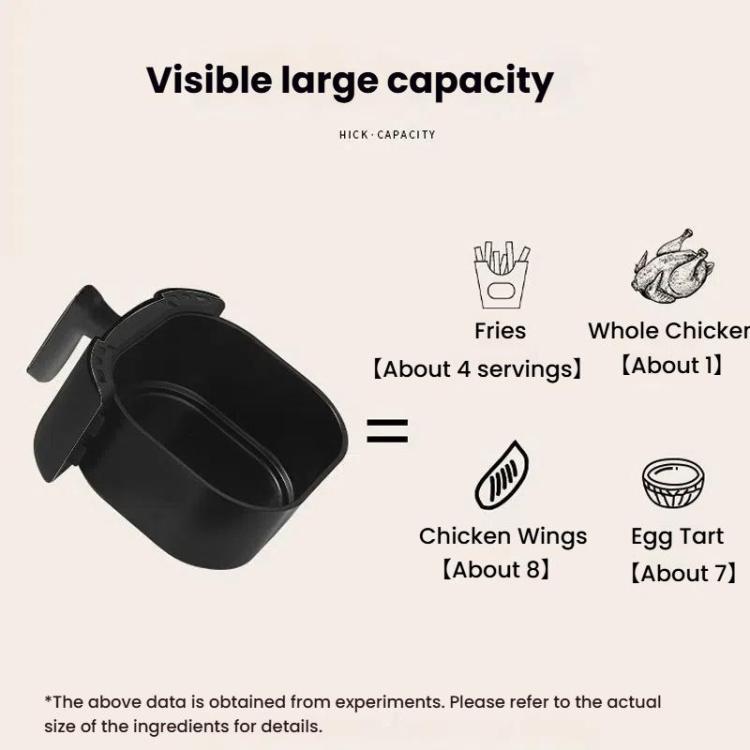 10L Large Capacity Air Fryer Multifunctional Electric Fryer French Fry Maker, EU Plug, Style: Touch-control Visible by bashfashion