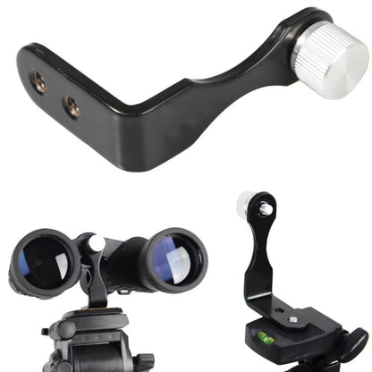 Binoculars Tripod Adapter L-Shaped Metal Mount Connector for Photography, Stabilizing Binocular(Black) by bashfashion