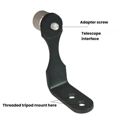 Binoculars Tripod Adapter L-Shaped Metal Mount Connector for Photography, Stabilizing Binocular(Black) by bashfashion