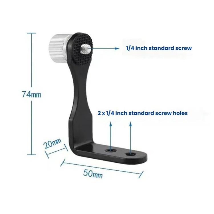 Binoculars Tripod Adapter L-Shaped Metal Mount Connector for Photography, Stabilizing Binocular(Black) by bashfashion