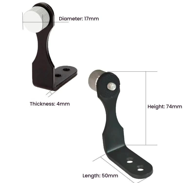 Binoculars Tripod Adapter L-Shaped Metal Mount Connector for Photography, Stabilizing Binocular(Black) by bashfashion