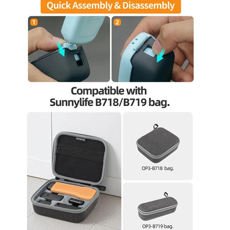 For DJI Osmo Pocket 3 Sunnylife OP3-K990 Protective Cover Body Filter Storage Top Cover Protective Case(Gray) by Sunnylife