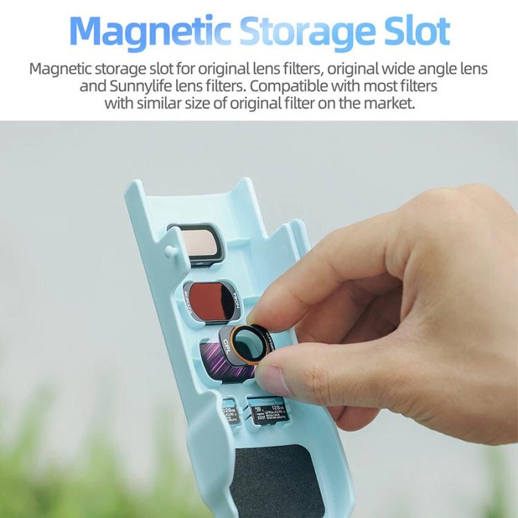 For DJI Osmo Pocket 3 Sunnylife OP3-K990 Protective Cover Body Filter Storage Top Cover Protective Case(Blue) by Sunnylife