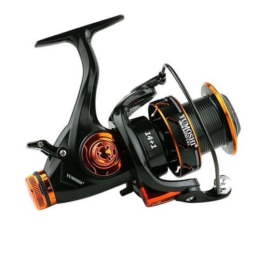 YUMOSHI KV5000 Dual Brake Long Cast Fishing Reel with Metal Spool 5.2:1 Gear Ratio by YUMOSHI
