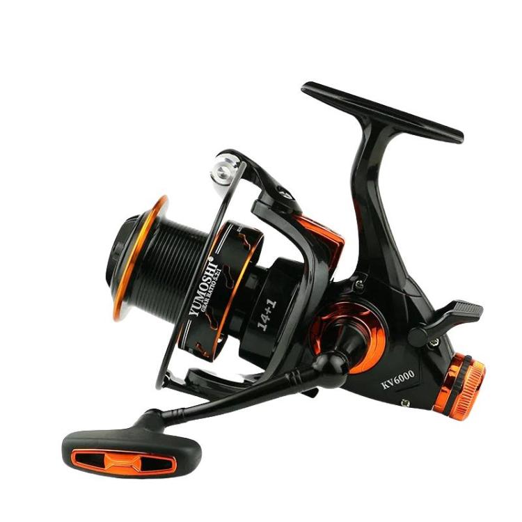 YUMOSHI KV3000 Dual Brake Long Cast Fishing Reel with Metal Spool 5.2:1 Gear Ratio by YUMOSHI