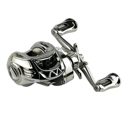 YUMOSH EQM200 Right Hand Baitcasting Fishing Reel 6.3:1 Gear Ratio with Magnetic Brake System, 12-Setting Adjustable by YUMOSH