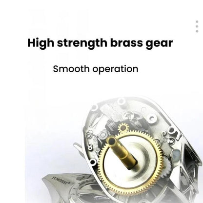 YUMOSH EQM201 Left Hand Baitcasting Fishing Reel 6.3:1 Gear Ratio with Magnetic Brake System, 12-Setting Adjustable by YUMOSH