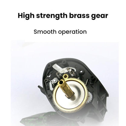 YUMOSH EQC200 Right Hand Baitcasting Fishing Reel 6.3:1 Gear Ratio With Magnetic Brake System, 12-Setting Adjustable by YUMOSH