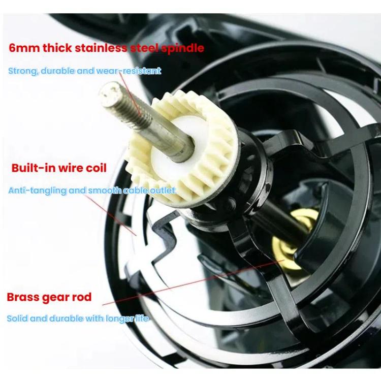 YUMOSHI TC9000 Guide Rod Structure All-Metal Spinning Reel Zero Backlash 4.7:1 Gear Ratio, Screw-In Handle for Surf Casting & Anchoring by YUMOSHI